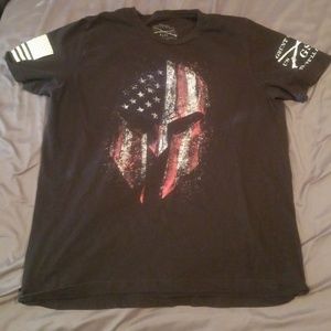 Grunt style black tee shirt